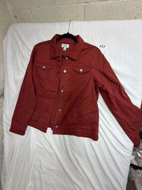 Croft & Barrow Rust  Denim Jacket Button Down Women's Size Large
